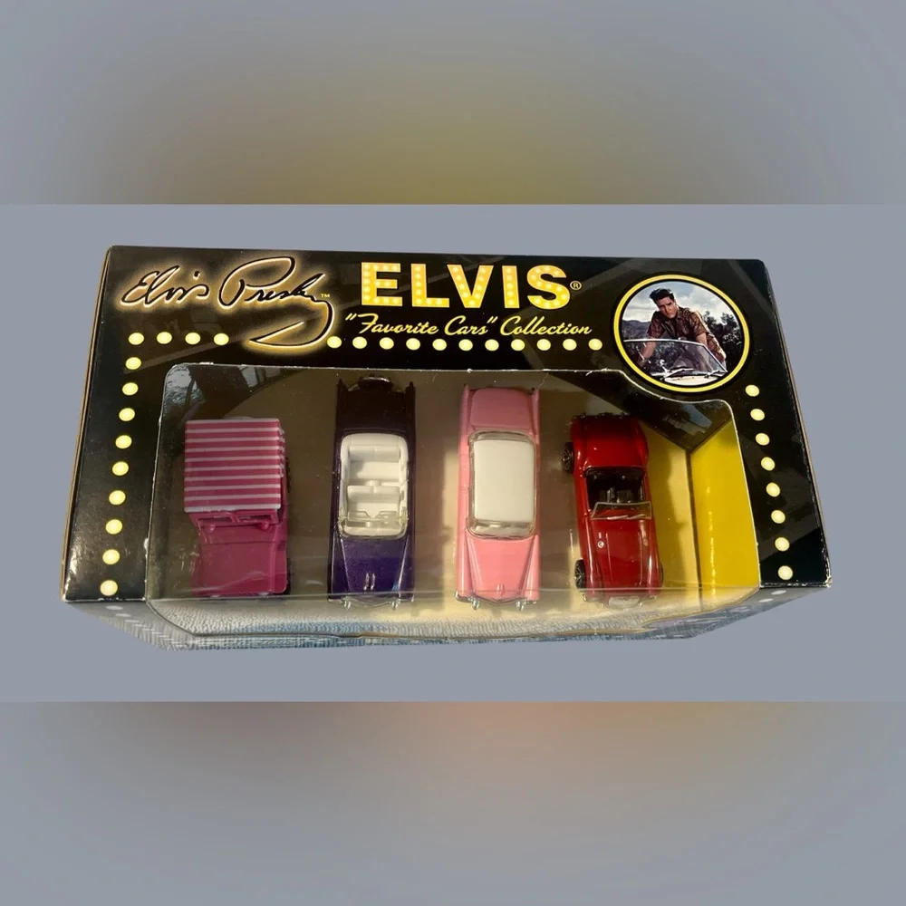 Elvis 'Favorite Die Cast Cars' 4-Piece Toy Car Set - Multicolors New in Box